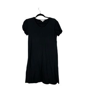 James Perse Black T-Shirt Dress Size 1 (S) Modal Cotton Blend Minimalist Style